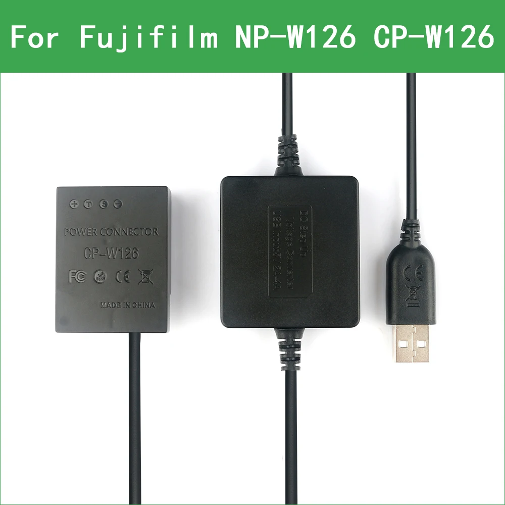 NP-W126 w126sダミーバッテリーおよびdcパワーバンク,usbケーブル,fujifilm X-S10 X-H1 X-M1 X-T1 X-T2  X-T3 X-T10 X-T20 X-T30 X-T100 X-T200