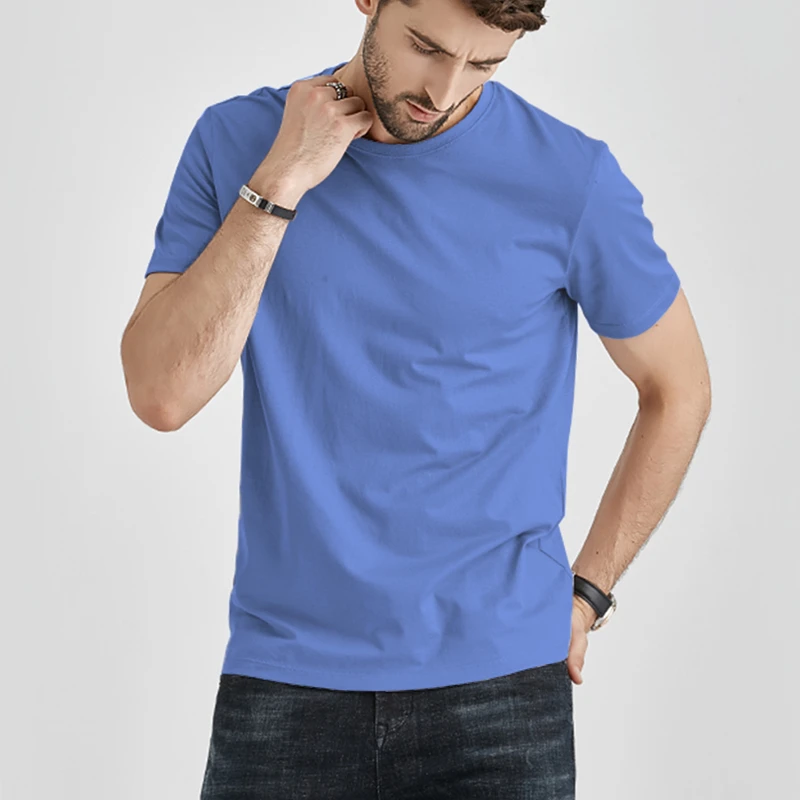 Camisetas de algodón para hombre, Camiseta lisa de corta/larga para Camiseta básica sin logotipo de de verano, venta de fábrica| Camisetas| - AliExpress