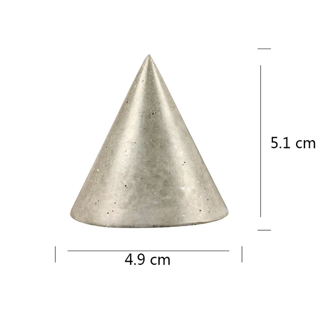 Cement Ring Holders Ornaments Mold Silicone Concrete Pyramid Shape Jewelry Display Stand Mould DIY Decoration Tool L0210