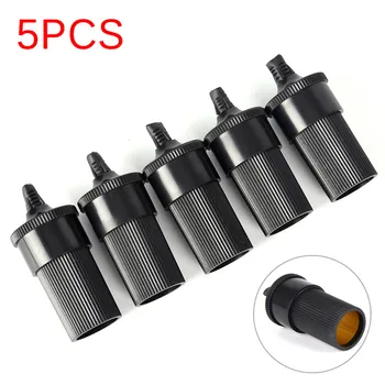 

5 Pcs 12V 24V DIY Extension Female Cigarette Lighter Cord Inline Socket Connector Conversion Plug Car Accessory New