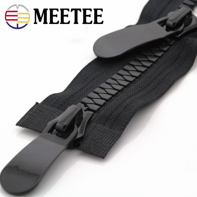 Meetee 8 #15 # двойная открытая молния из смолы 20/70/80/90/100 см длинный пуховик на молнии