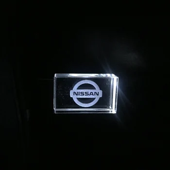 

Nissan crystal + metal USB flash drive pendrive 4GB 8GB 16GB 32GB 64GB 128GB External Storage memory Drive ustom DIY 3D Logo