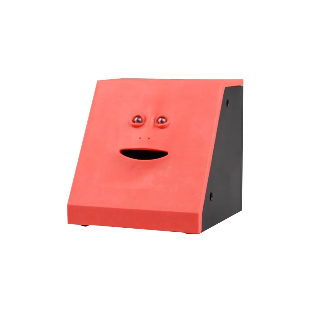  Plastic Face Bank Human Face Smart Sensor Piggy Bank Electric Coin Can Eat Money Face Piggy Bank St