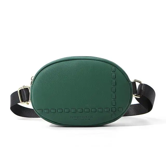 Weichen Fanny Pack Для женщин талия кожаная сумка маленькая Повседневная сумка из натуральной кожи Повседневное дамы пояс кошелек сумка карман для мобильного телефона - Цвет: Зеленый