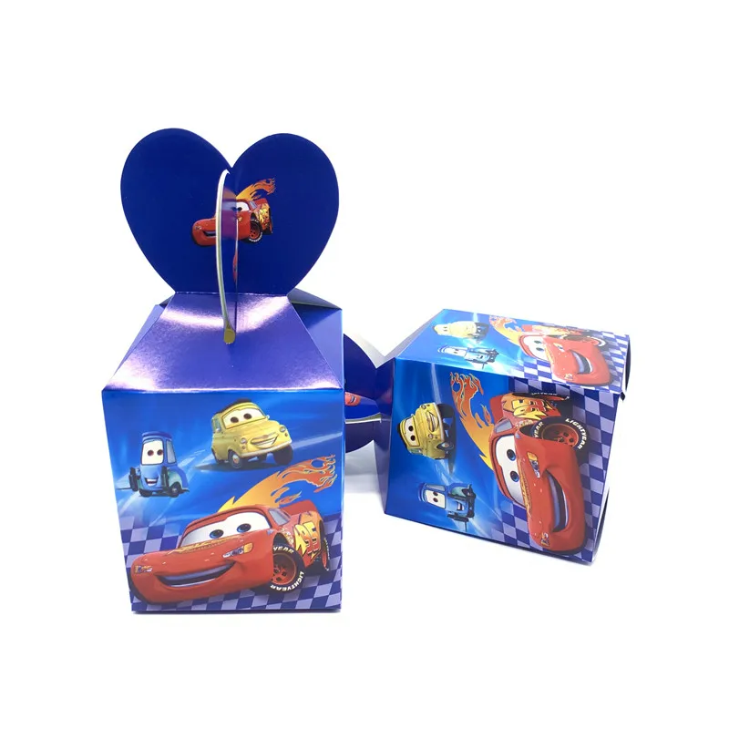 Из мультфильма, популярная яркая детская одежда с рисунком персонажей disney автомобили тема ребенок День рождения украшения набор принадлежности для тематической вечеринки Семья вечерние Baby Shower вечерние поставки - Цвет: CandyBoxes-6Pcs
