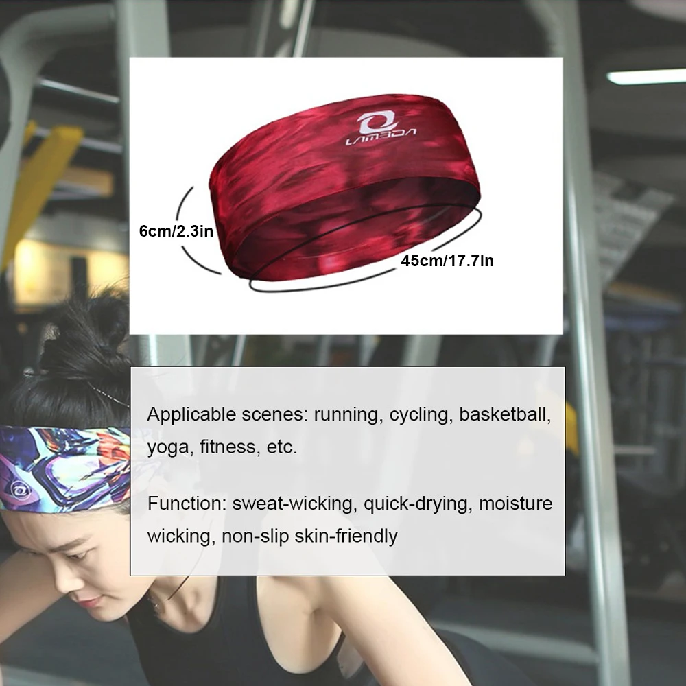 Absorbent Yoga Sport Sweat Headband Men Sweatband Women Yoga Hair Band Outdoor Tennis Basketball Running Headbands