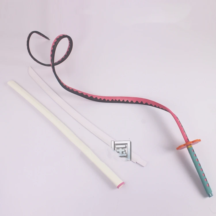 Kimetsu No Yaiba Love Pillar Mitsuri Kanroji мягкий меч реквизит для косплея искусственное оружие