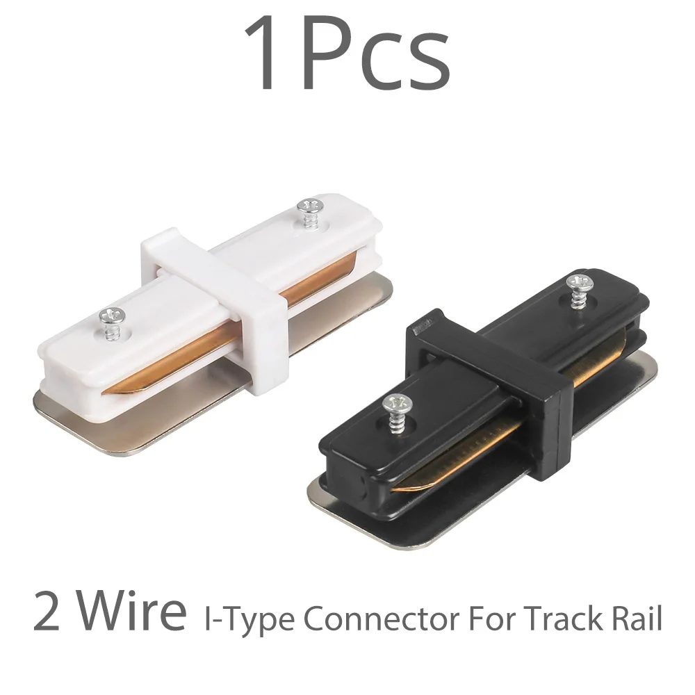 1 метр рельс 2 провода 4 провода трек светильник разъем рельсовый светильник Точечный светильник трекинг светильник s алюминиевый трек светильник 1 шт - Испускаемый цвет: 2 Wire I connector