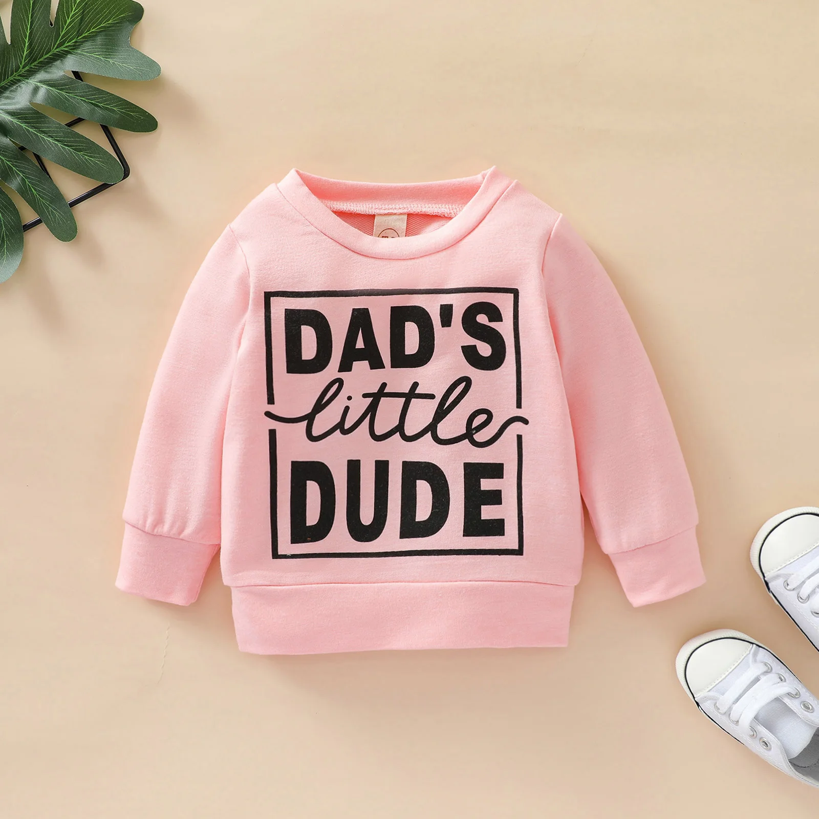 FOCUSNORM 3 Colors Newborn Baby Boys Girls Causal Sweatshirt Tops Letter Printed Long Sleeve Pullover Outwear