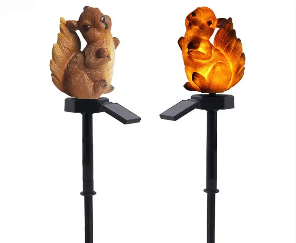 Открытый Солнечный белка в форме лампы IP55 Водонепроницаемый светодиодный теплый белый свет для сада, патио, газона, двора, тропинка