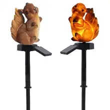 Открытый Солнечный белка в форме лампы IP55 Водонепроницаемый светодиодный теплый белый свет для сада, патио, газона, двора, тропинка