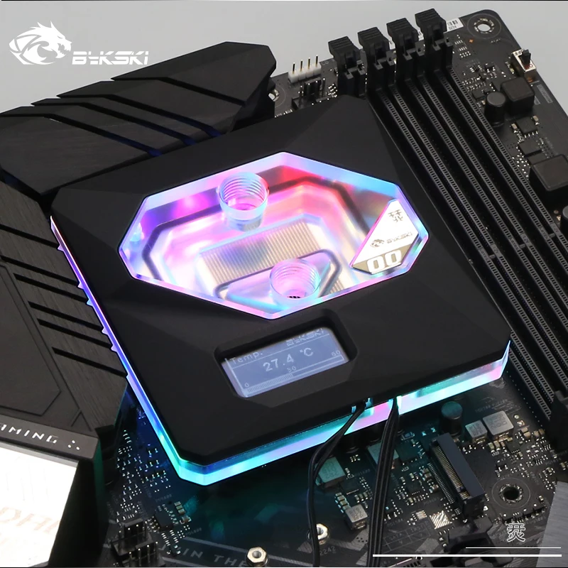 Bykski кулер 10-й. Юбилейный cpu водонагреватель для INTEL LGA1150 1151 1155 1156 черный серебристый RGB поддержка GND водяное охлаждение