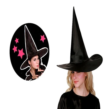 

10 PCS Halloween Witch Hats Masquerade Party Magic Cap Halloween Kids Costume Accessory Caps Adult Black Witch Hat Dropship
