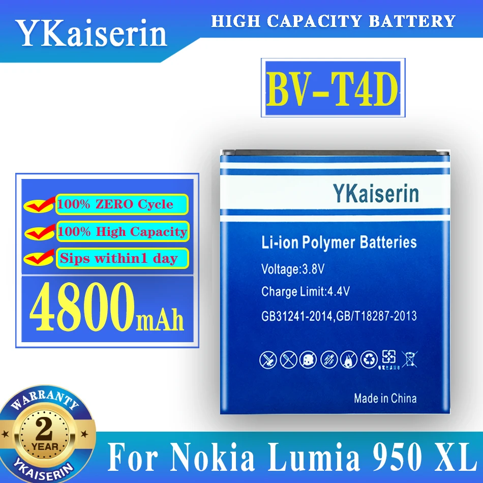 4800 мА/ч BV-T4D аккумулятор телефона для Nokia Microsoft Lumia 950 XL CityMan 940 RM-1116 - Цена: 