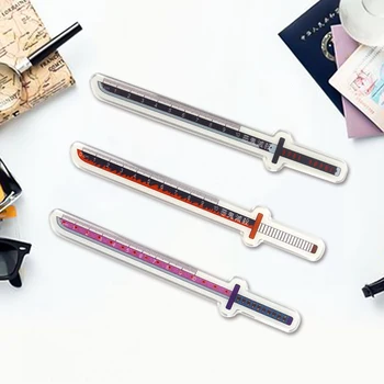 

Cartoon Ruler Measuring Tools Demon Slayer Kimetsu no Yaiba Double Print Ruler Fans Gift Student Office Drawing Line Tools