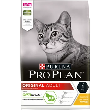 

Pro Plan Adult Сухой корм для взрослых кошек, курица, пакет, 3 кг