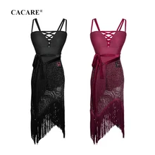 CACARE сексуальный латинский танец сальсы платье для женщин платье с бахромой для латиноамериканских танцев конкурс латиноамериканских танцев платья 2 выбор D0689