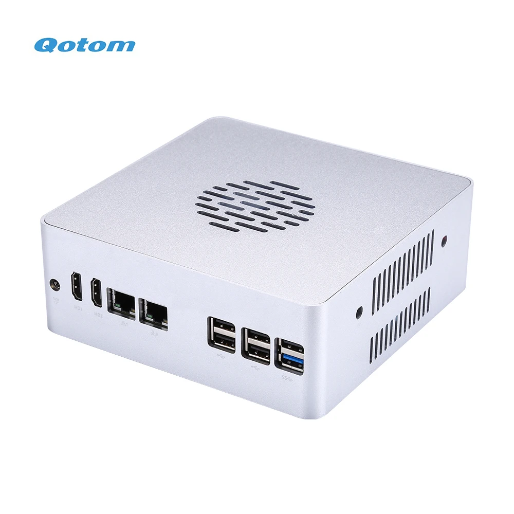 Настольный мини компьютер Qotom DIY Q600S системная плата поддержка 6 го 7 поколения