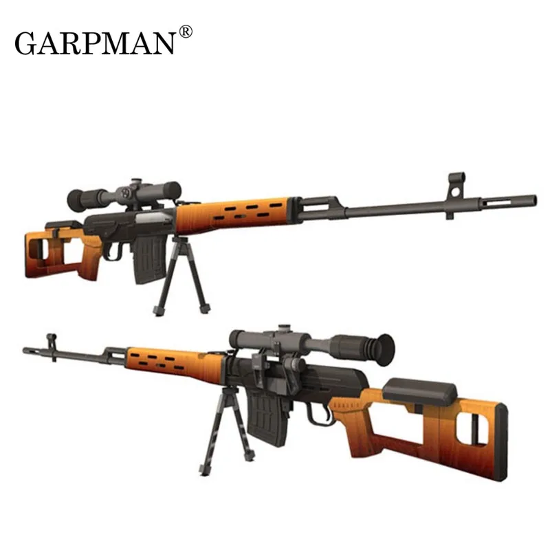 1:1 SVD 3D снайперская винтовка бумажная модель оружия пазлы бумажное ремесло