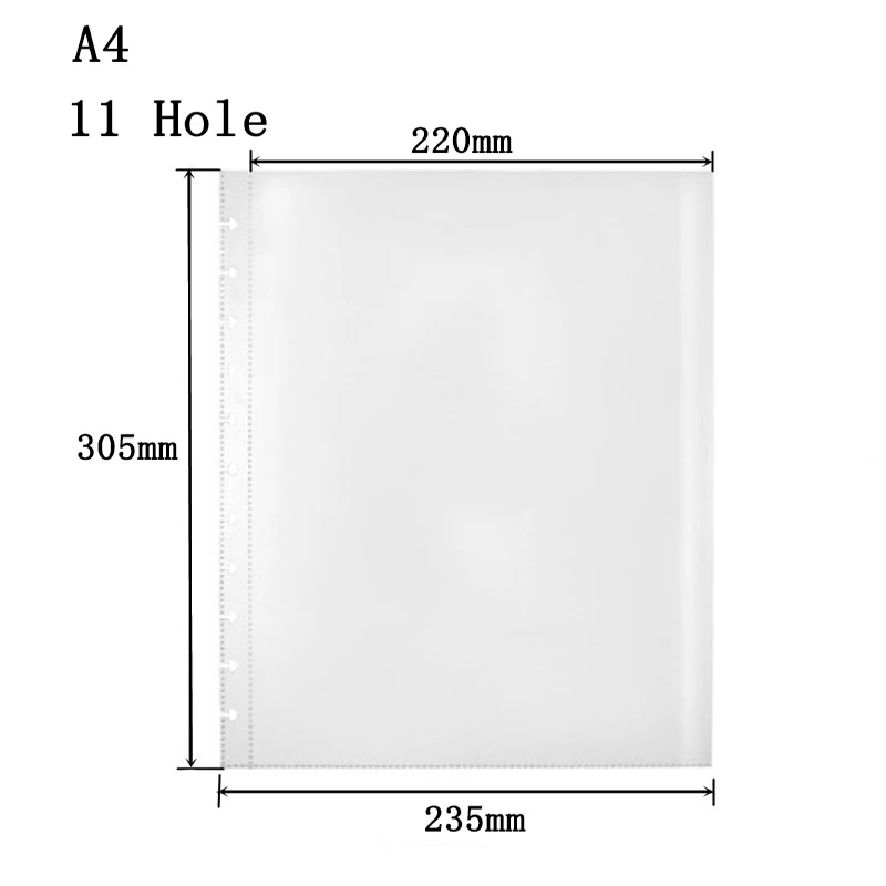 A4/A5 Convenient File Folder Mushroom Hole Document Bag Loose Leaf Storage Holder Transparent Inner Page Replace Photo Album file folder file holder document storage bag