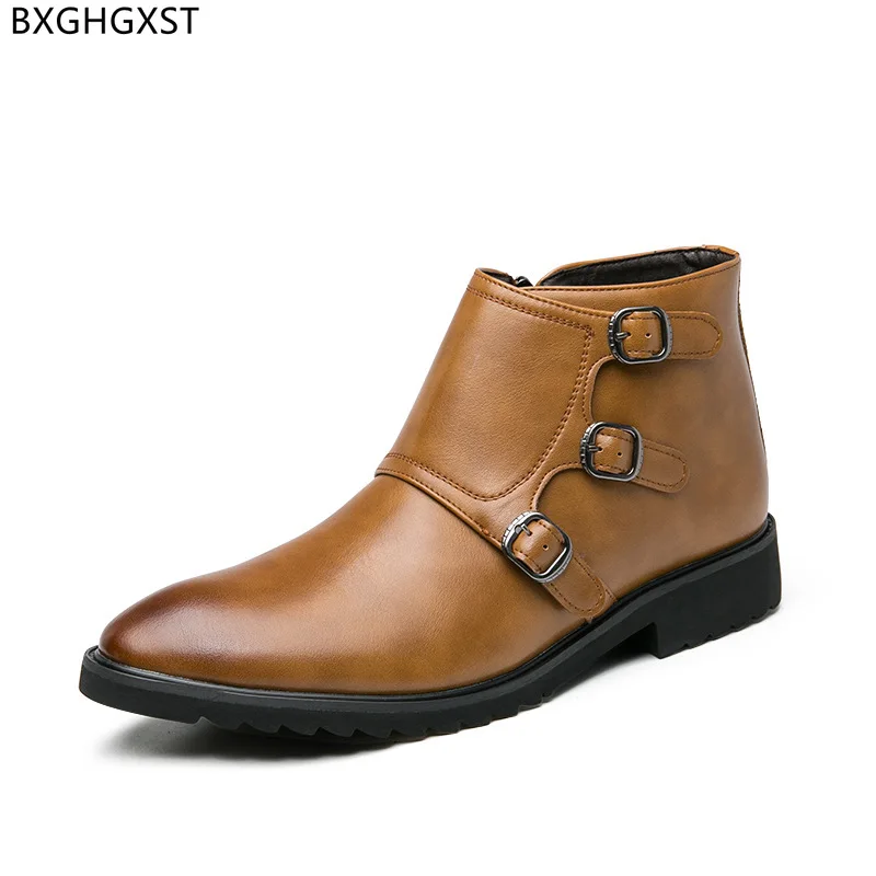 

Мотоциклетные ботинки Monk Strap, Мужская Дизайнерская обувь, мужские ботинки челси, мужские ботильоны, мужская кожаная повседневная обувь для мужчин, мужская обувь 2024