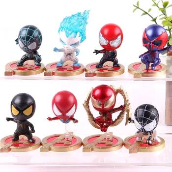 

Marvel Avengers Spiderman Figure Iron Spiderman Action Figure Cosbaby Marvel Collectible Model Toy 8pcs/set