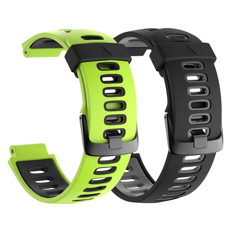 Силиконовый ремешок для часов Garmin Forerunner 735XT 235 220 230 620 630 полосы спортивные браслеты для Garmin Forerunner SmartWatch - Цвет ремешка: Green Black
