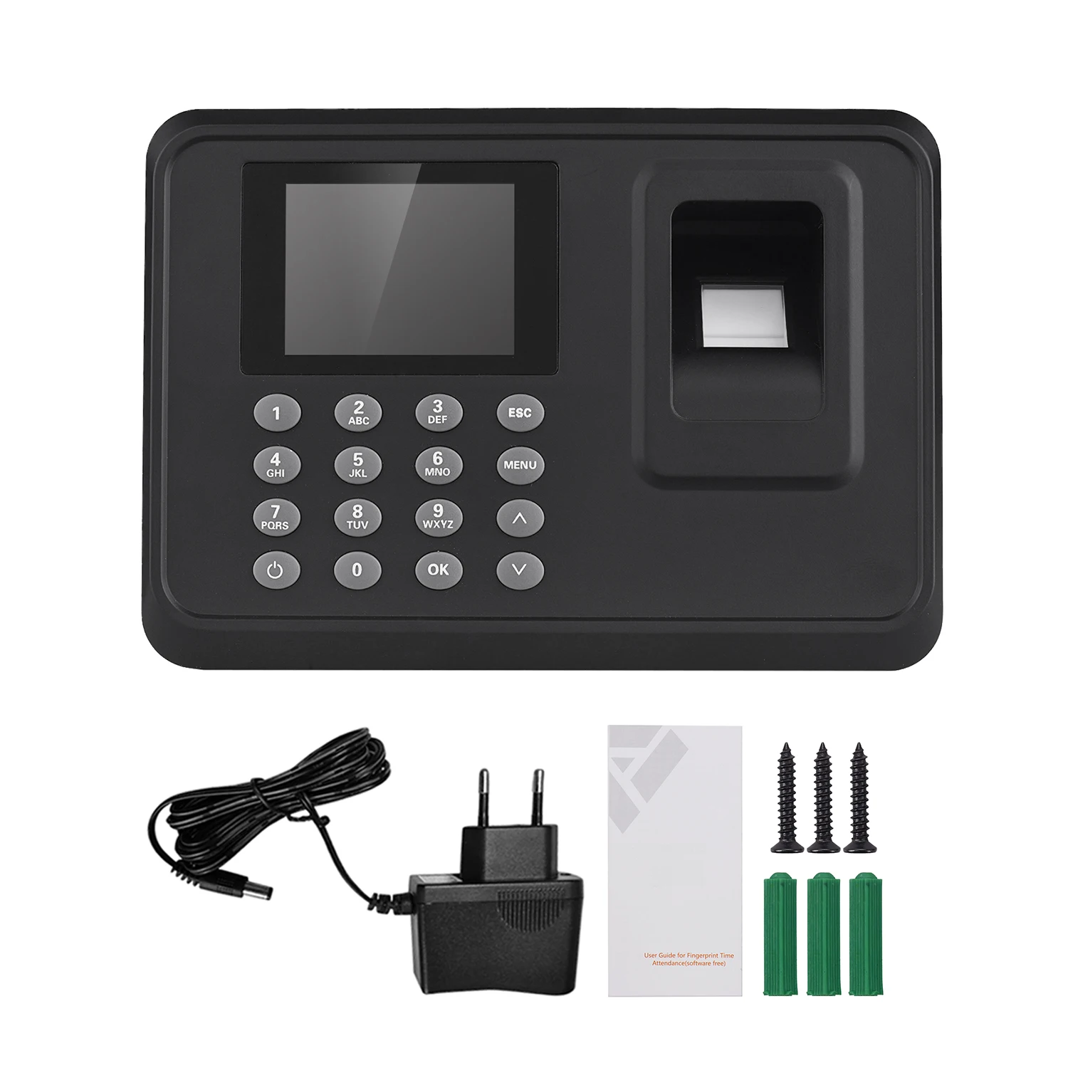 Intelligent Biometric Attendance Machine Fingerprint Recognition Employee Checking-in Recorder Support USB Disk Data Download