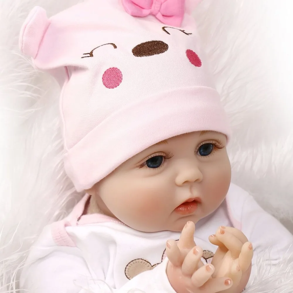 55 см Силиконовые Reborn Baby Doll игрушки Реалистичные мягкие Reborn Baby Doll ручной работы Bebes Reborn куклы дети подарок на день рождения