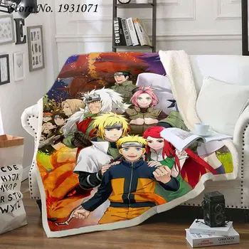 

Anime Naruto Uzumaki 3D Printed Fleece Blanket for Beds Thick Quilt Fashion Bedspread Sherpa Throw Blanket Adults Kids 03
