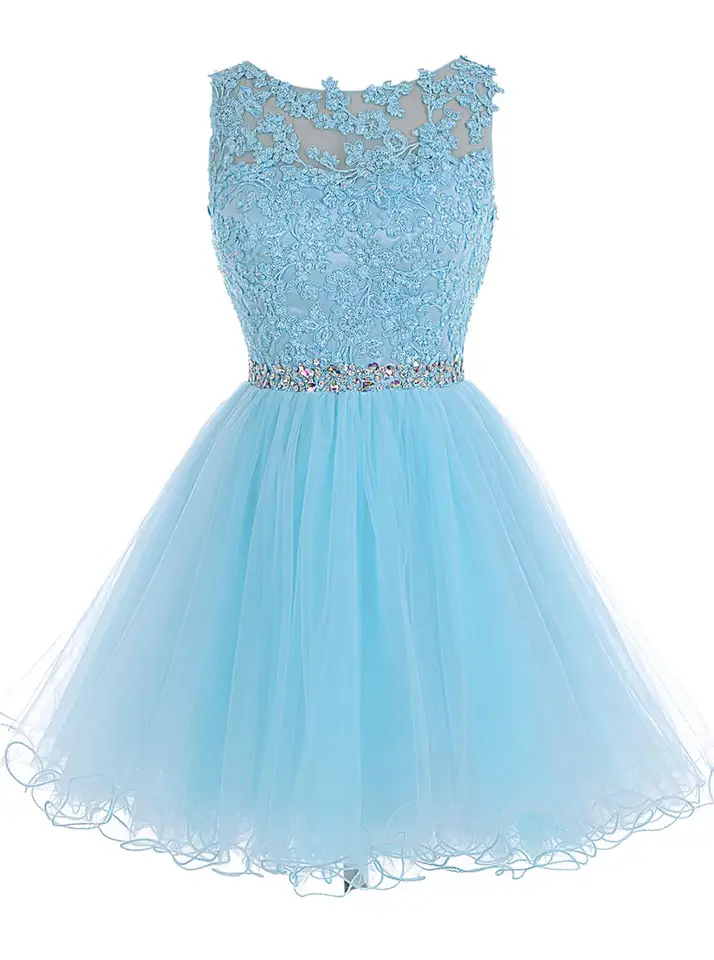 sky blue hoco dresses