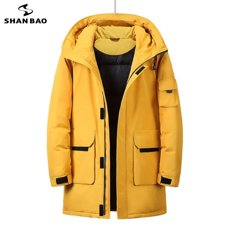

2019 Winter New High-quality White Duck Down Thick Warm Long Section of Large Size Women's Down Jackets Men Hooded Down Jacket
