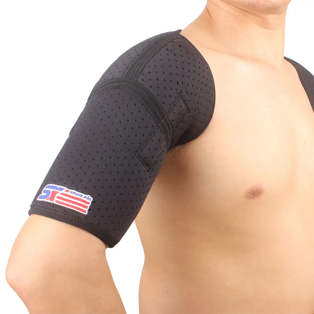 Обертывание нейлоновый защитный фиксатор M/L/XL открытый наплечный коврик черный синтетический каучук спортивные дышащие подъемные спортивные принадлежности
