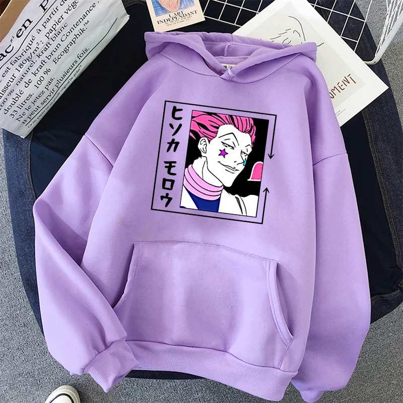 Sudadera con capucha de Hunter Anime para mujer, de larga duración, Hisoka, Morow, estilo Harajuku japonés, Vintage