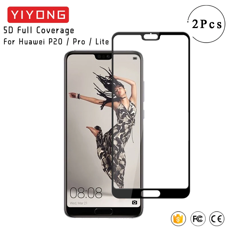 YIYONG 5D полное покрытие стекло для Huawei P20 Lite Plus закаленное Защита экрана Pro P 20 Nova 3E