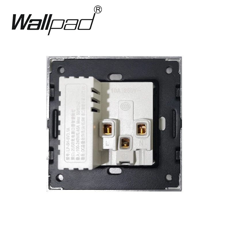 Горячая Распродажа Wallpad роскошная черная панель из закаленного стекла 86*86 мм 110в