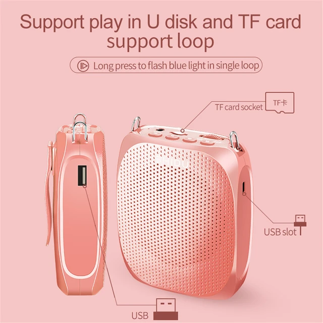 Amplificatore Vocale Portatile Ricaricabile Con Microfono - Bluetooth, MP3 E Radio FM Per Insegnanti, Guide E Allenatori - Foto 12