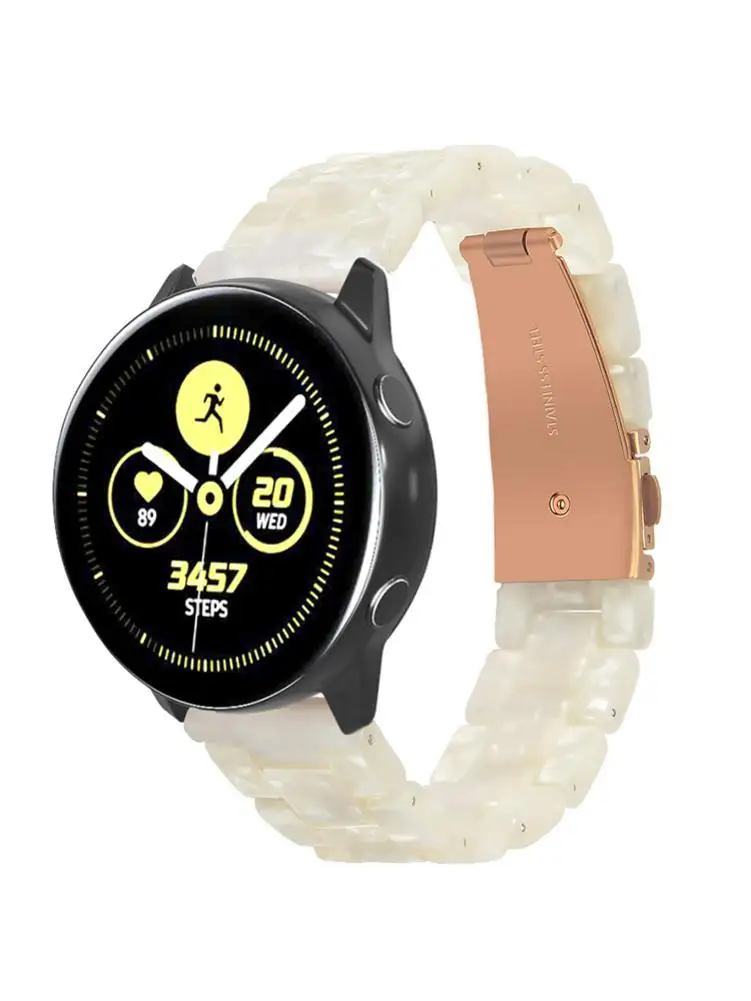 

For Galaxy Active / Active 2 Smart Bracelet Resin Universal Replacement Strap Wristband Stainless Sport Breathable Watch Band