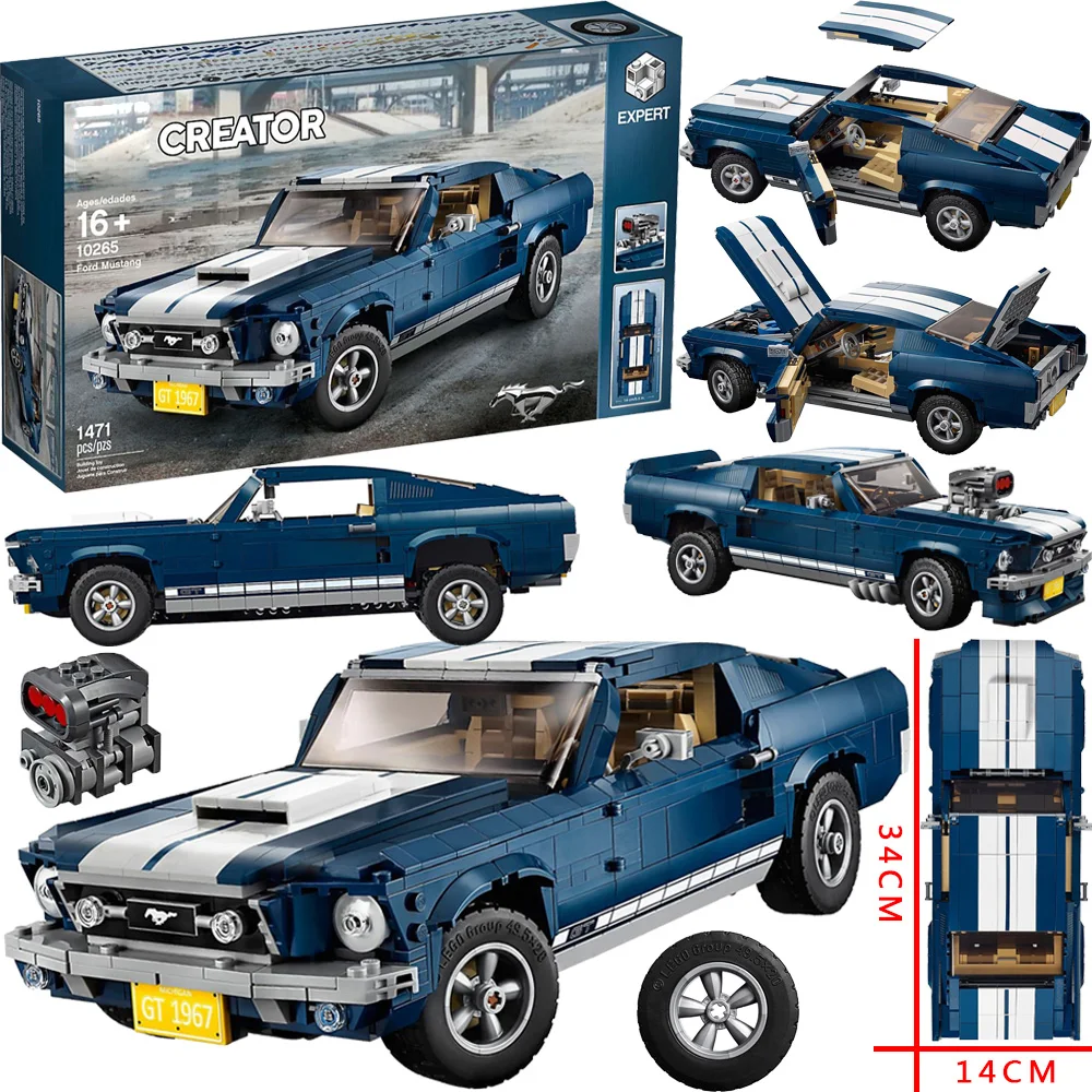 Ford Mustang 21047 Creator Expert строительные блоки кирпичи игрушки подарки для детей Совместимость 10265