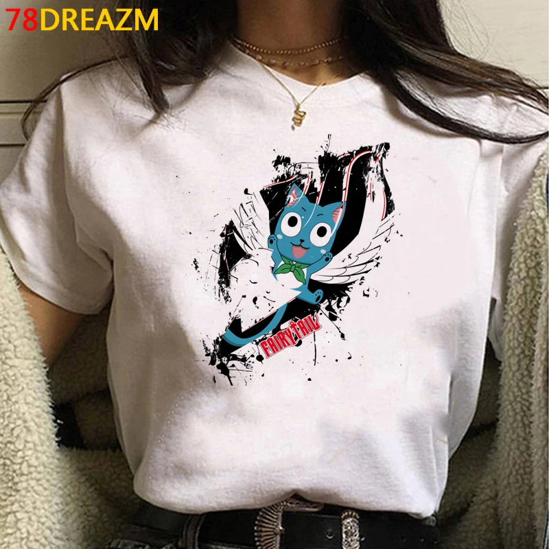 Fairy Tail t shirt women japanese white t shirt couple clothes streetwear couple  t shirt harajuku kawaii best t shirts for men Tees