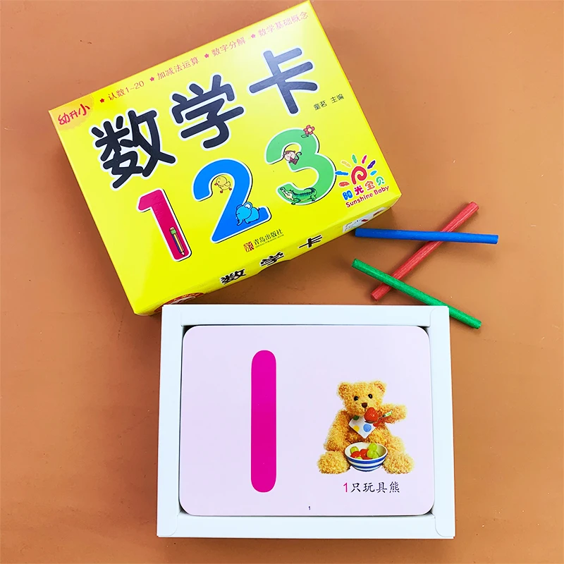 

Baby Mathematics Card Decomposition Basic Mathematics With Pictures Baby Enlightenment Early Education Card Kindergarten