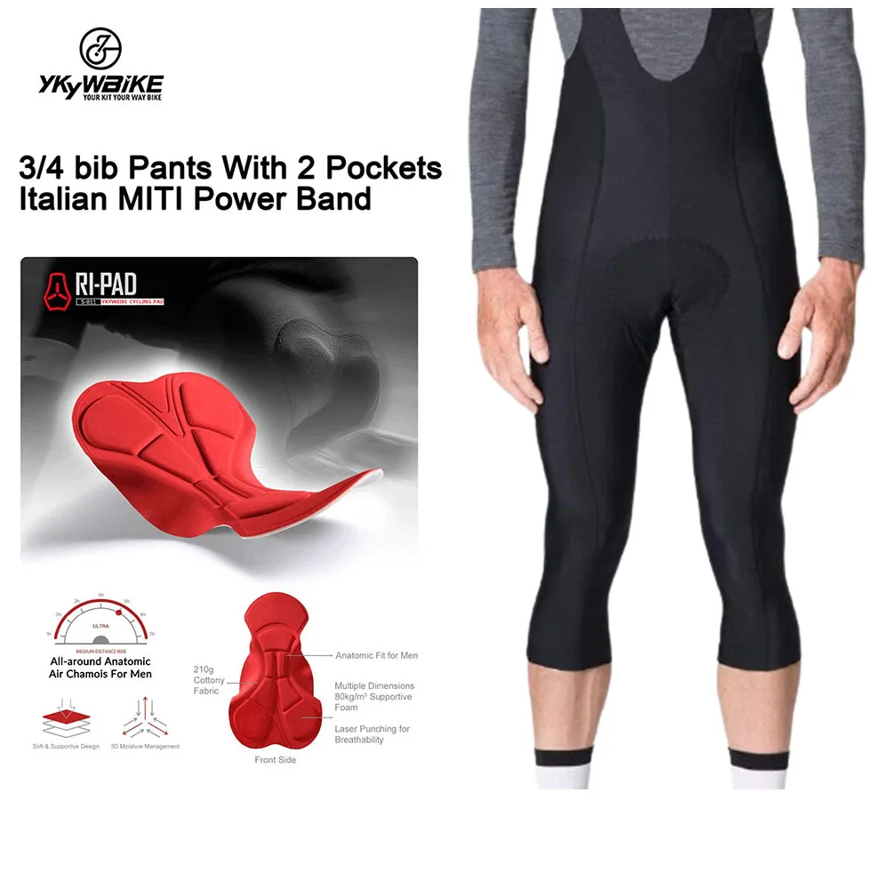 YKYWBIKE Pantalon de cyclisme 3/4,vêtement à séchage rapide