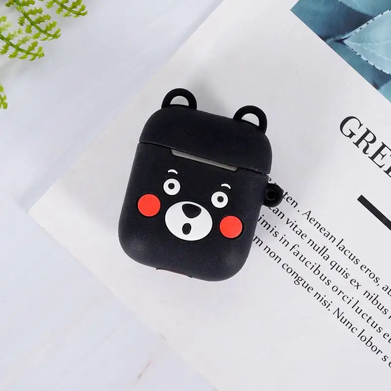 GJ0060 Чехол для наушников для Airpods 2 чехол силиконовый милый мультяшный мягкий чехол для наушников s для Apple Air pods Earpods чехол 3D аксессуары в виде мишки - Цвет: GJ0060