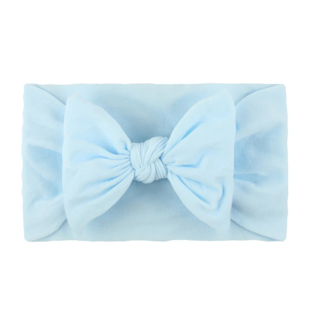 baby accessories basket 2022 New Cotton Elastic Newborn Baby Girls Solid Color Headband Bowknot Hair Band Children Infant Headband bandeau bebe Baby Accessories cute	