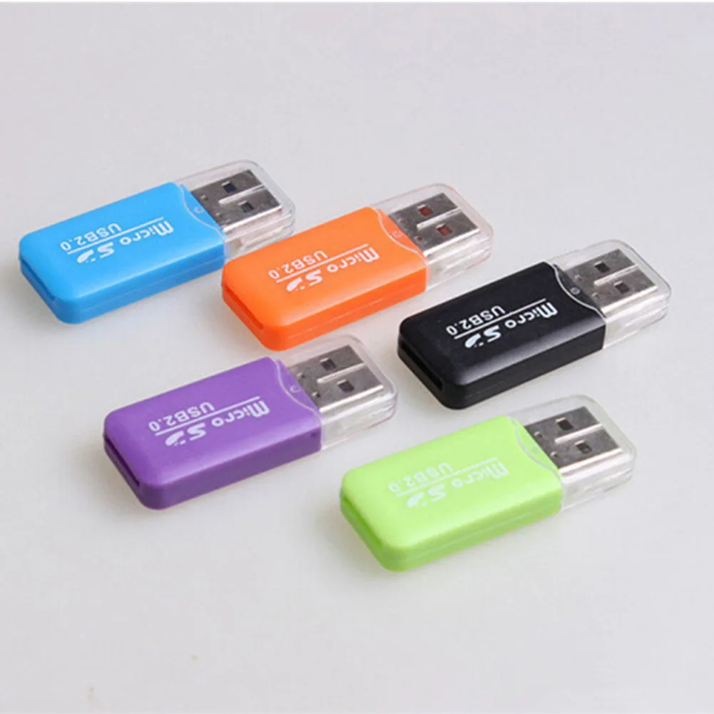 Мини высокое качество мини USB 2,0 кард-ридер для микро карты TF карта адаптер Plug and Play красочный выбор для планшетных ПК
