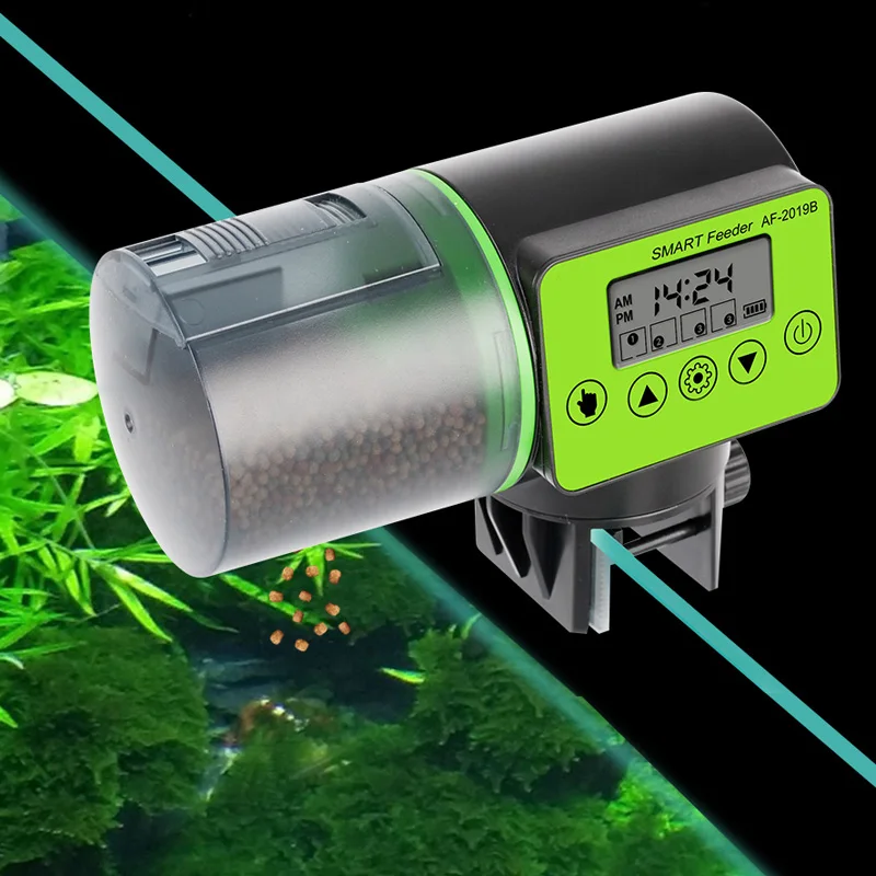 1pc Smart Automatic Fish Feeder Aquarium Tank Auto Feeding Dispenser with LCD Indicates Timer fish food aquarium feeder | Дом и сад