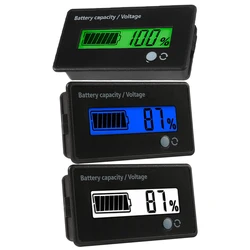Voltmètre numérique 6 73V 12V 24V 48V, testeur de tension, indicateur de capacité de batterie au Lithium, plomb acide, outil de testeur de compteur de voiture et de moto 