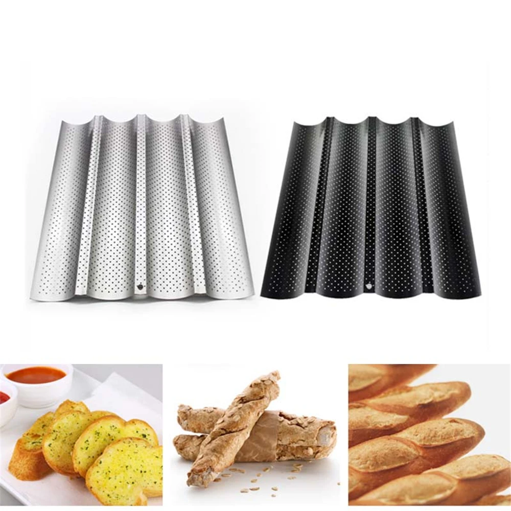 French-Bread-Baking-Mold-Bread-Wave-Baking-Tray-Practical-Cake-Baguette-Mold-Pans-2-3-4
