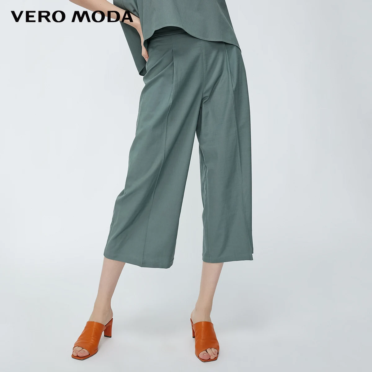 Vero Moda Women's Cotton Linen Mid-rise Capri Pants | 31916J527 Vero Moda Women's Cotton Linen Mid-rise Capri Pants | 31916J527