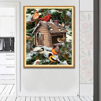

Bird Full Square/Round Stones Scenery Landscape 5D Diamond Painting Diamond Embroidery Rhinestone Picture Diamond Mosaic Diamant